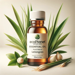 EcoPlanet Lemongrass Essential Oil - 25ml: Pure and Natural Wellness
