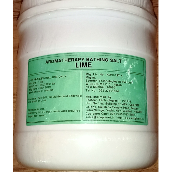 ecoplanet Aromatherapy Bath Salt Lime, 1000 g