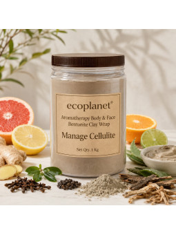 Manage Cellulite, ecoplanet Aromatherapy Body & Face Bentonite Clay Wrap, 1 Kg