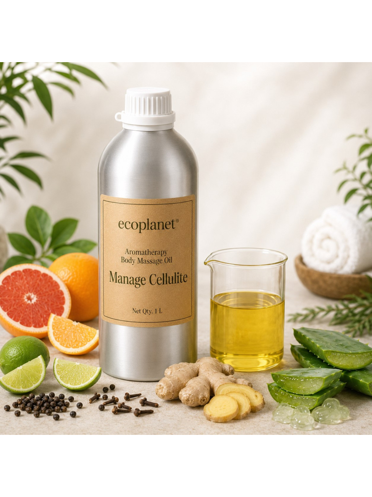 Professional Aromatherapy Body Massage Oil for Cellulite Management