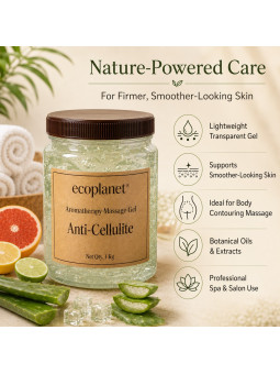 EcoPlanet Anti-Cellulite Massage Gel 1 Kg with botanical essential oils