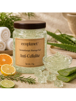 Shiny transparent aloe vera anti-cellulite massage gel for professional spa treatments