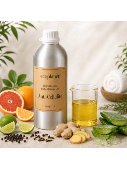 EcoPlanet Anti-Cellulite Body Massage Oil 1 L with botanical oils and essential oils