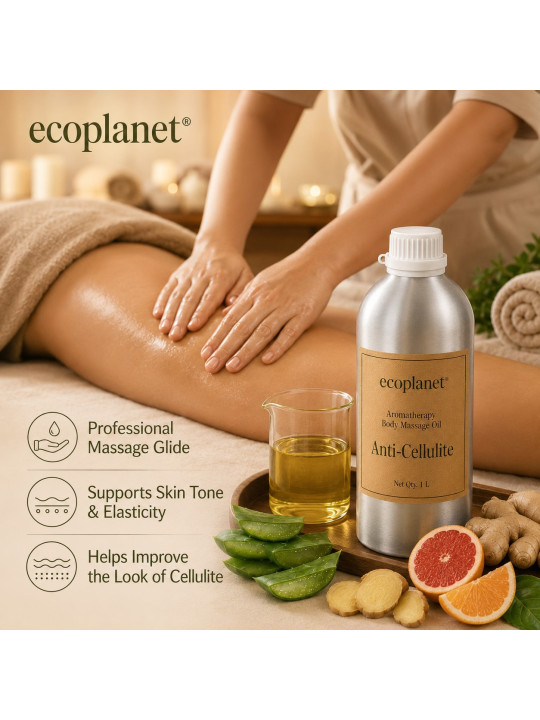 EcoPlanet aromatherapy body massage oil for cellulite massage and body contouring
