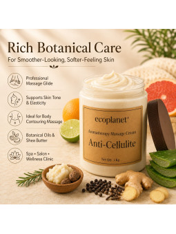 Professional massage cream with smooth glide for spa, salon and wellness treatments.