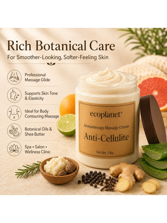 Professional massage cream with smooth glide for spa, salon and wellness treatments.