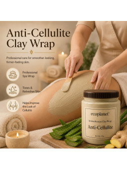 Smooth creamy clay texture for easy application and comfortable body wrap rituals.