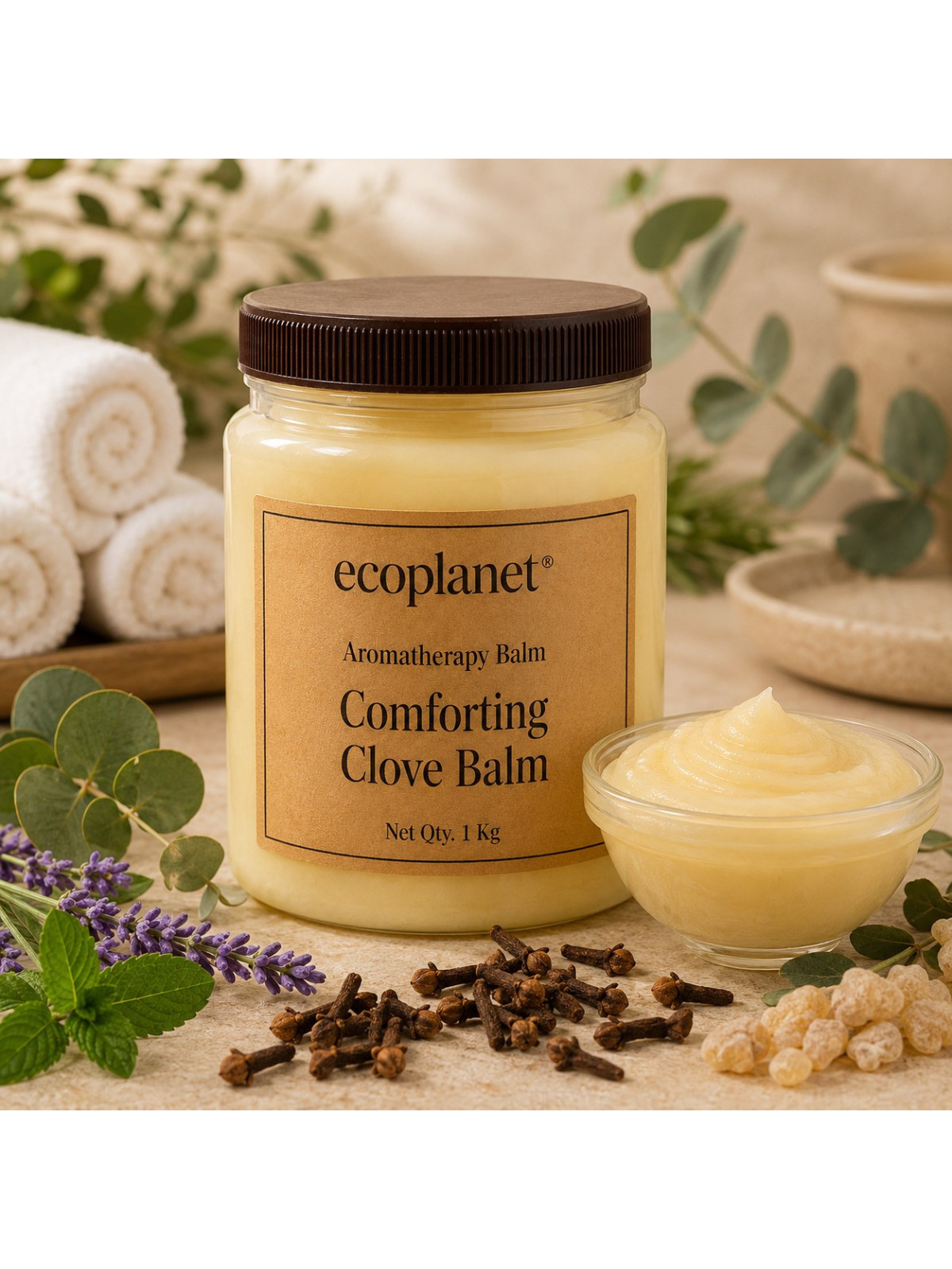 Comforting Clove Balm 1 Kg | Aromatherapy Massage Balm for Foot Reflexology