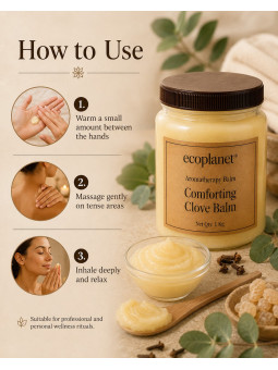 Comforting Clove Balm 1 Kg | Aromatherapy Massage Balm for Foot Reflexology