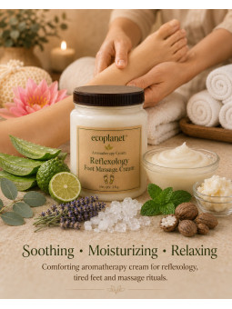 EcoPlanet Reflexology Foot Massage Cream for soothing foot massage, pedicure rituals and wellness treatments