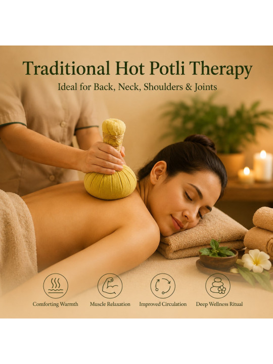 EcoPlanet Herbal Massage Potli 250 g | Aromatherapy Herbal Compress for Spa & Wellness