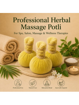 EcoPlanet Herbal Massage Potli 250 g | Aromatherapy Herbal Compress for Spa & Wellness