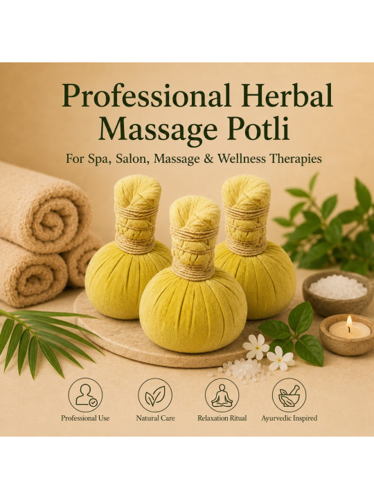 EcoPlanet Herbal Massage Potli 250 g | Aromatherapy Herbal Compress for Spa & Wellness