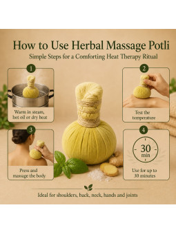 EcoPlanet Herbal Massage Potli 250 g | Aromatherapy Herbal Compress for Spa & Wellness