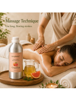 Professional massage technique using EcoPlanet® Aromatherapy Grapefruit Body Massage Oil