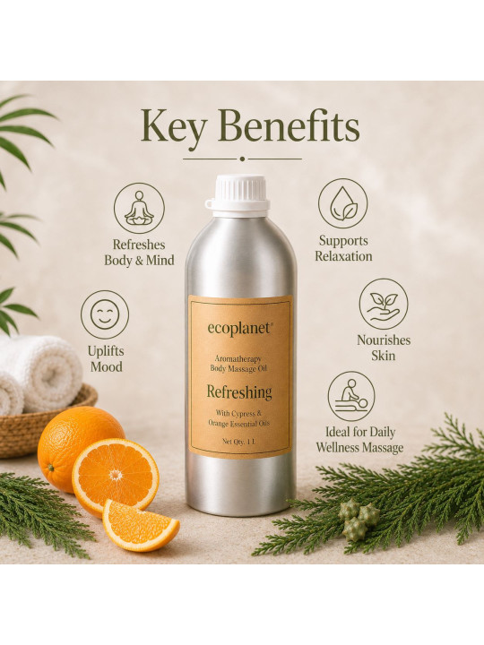 refreshing massage oil benefits for body and mind.