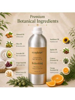 Botanical oils with Cypress and Orange essential oils.