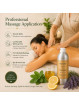 Professional massage application with Energising Body Massage Oil.