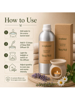 How to use Sleep Well diffuser oil in an aroma burner