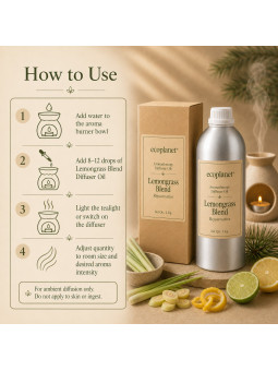 How to use Lemongrass Blend diffuser oil in an aroma burner