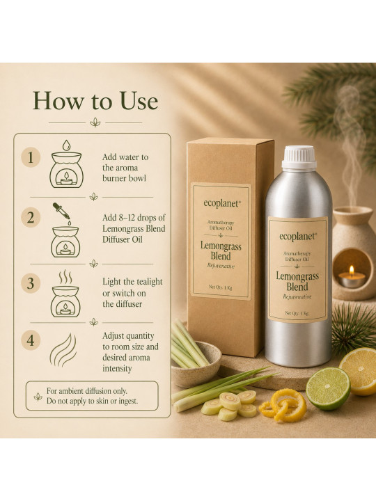 How to use Lemongrass Blend diffuser oil in an aroma burner