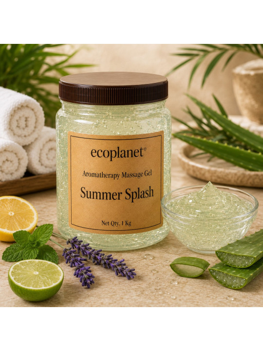 EcoPlanet Summer Splash Body Massage Gel 1 Kg with aloe vera, lime, mint and lavender