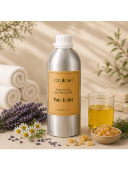 EcoPlanet Pain Relief Body Massage Oil with Frankincense, Lavender and Chamomile.