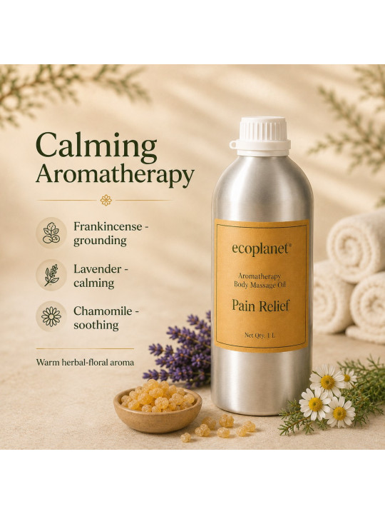 Pain relief massage oil benefits for body comfort and relaxation.