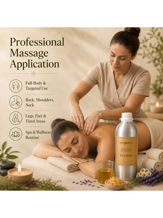 Professional massage application with Pain Relief Body Massage Oil.