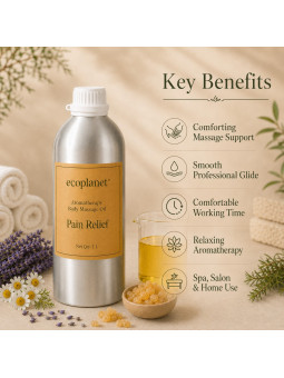 Calming aromatherapy profile of Frankincense, Lavender and Chamomile.