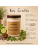 Exfoliates, refreshes and helps reduce sweat-related body odour