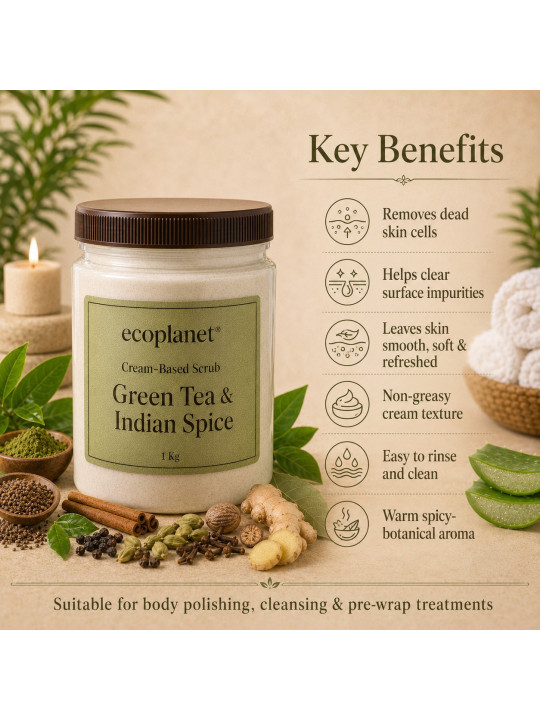Green Tea Spice Scrub key benefits