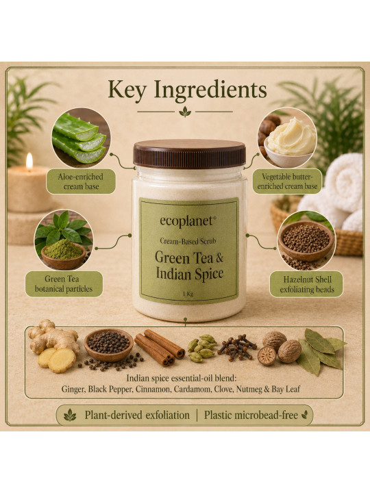 Aloe, Green Tea, Hazelnut and Indian spices