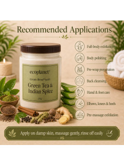 Green Tea Spice Scrub applications
