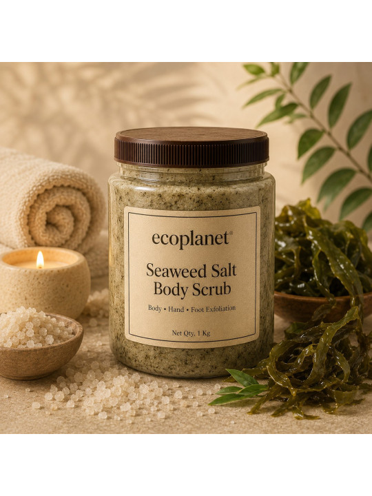 Seaweed Salt Body Scrub
Mineral-rich exfoliation for body, hands and feet.