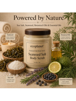 Powered by Nature
Sea salt, seaweed, botanical oils and essential oils.