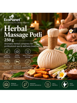 EcoPlanet Herbal Massage Potli 250 g professional spa herbal compress