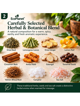 Herbal and botanical ingredients in EcoPlanet Herbal Massage Potli