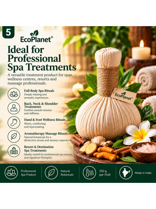 EcoPlanet Herbal Massage Potli for professional spas resorts and wellness centres