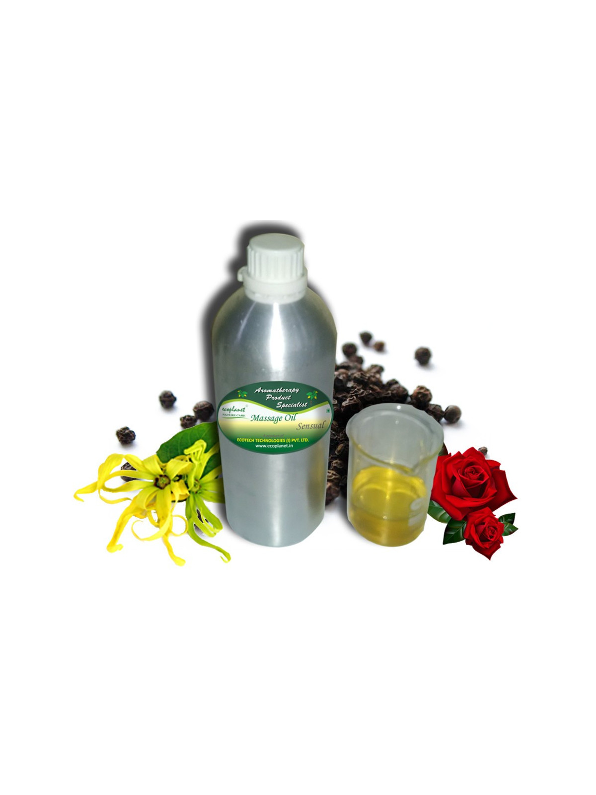 Aromatherapy Massage Oil with Sensual Properties