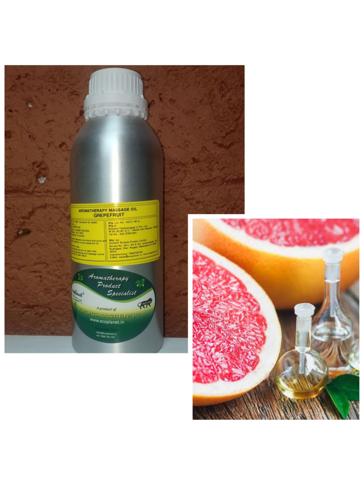 Ecoplanet Aromatherapy Massage Oil Grapefruit