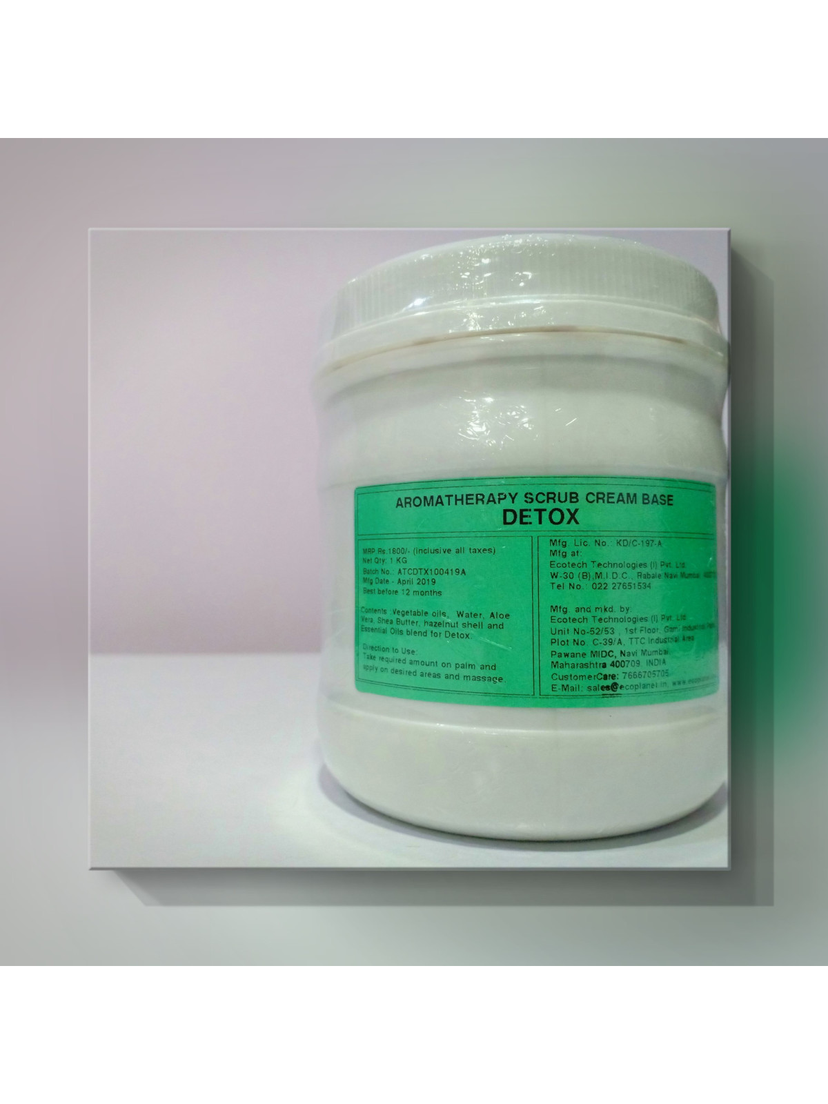 Aromatherapy Scrub Cream Base Detox 1 kg