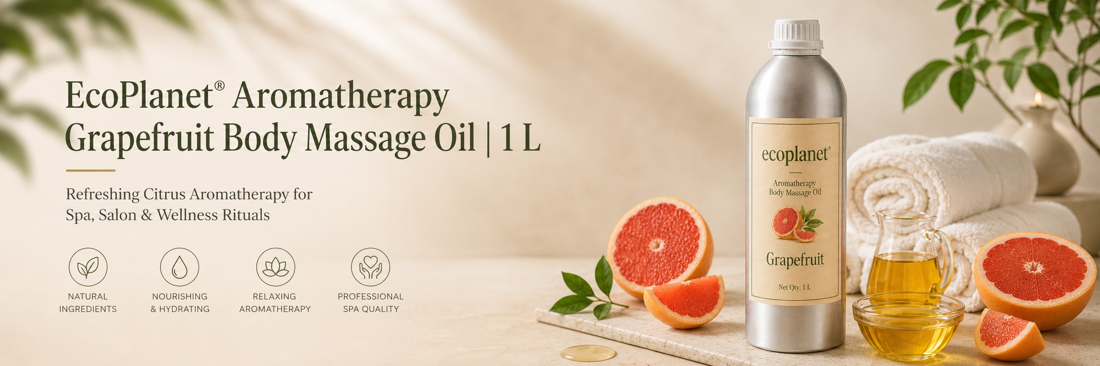 ecoplanet aromatherapy grapefruit body massage oil