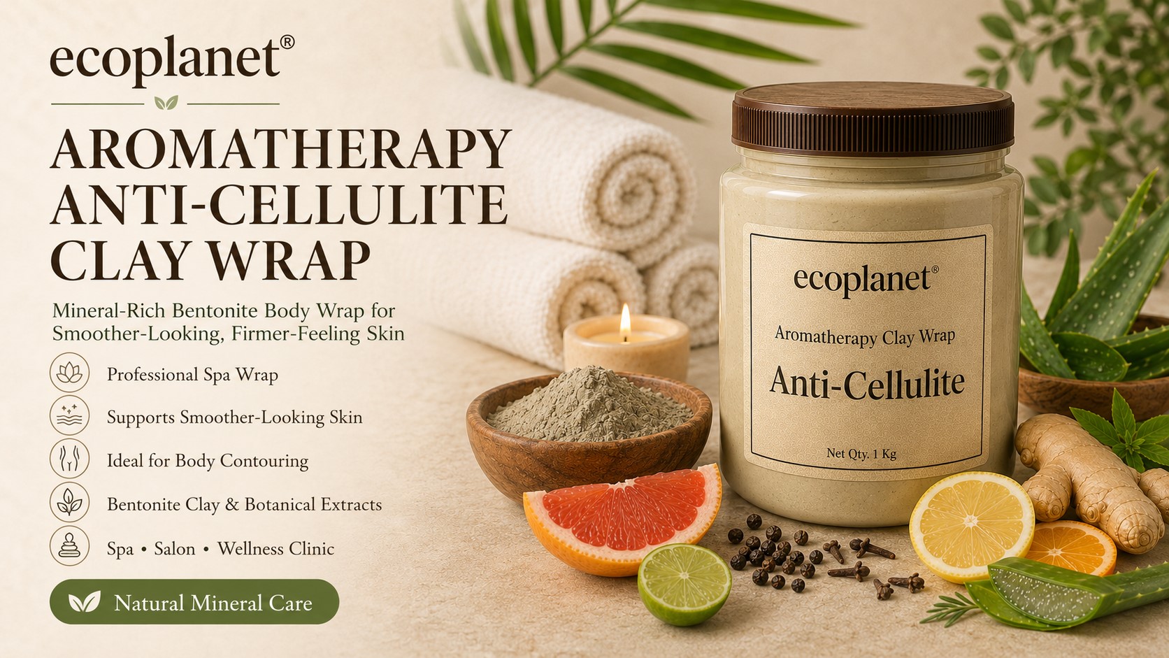 ecoplanet aromatherapy anti-cellulite clay wrap