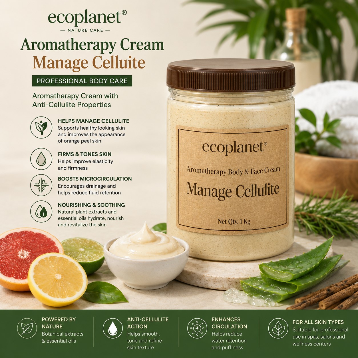 ecoplanet aromatherapy anti-cellulite cream 1000 g