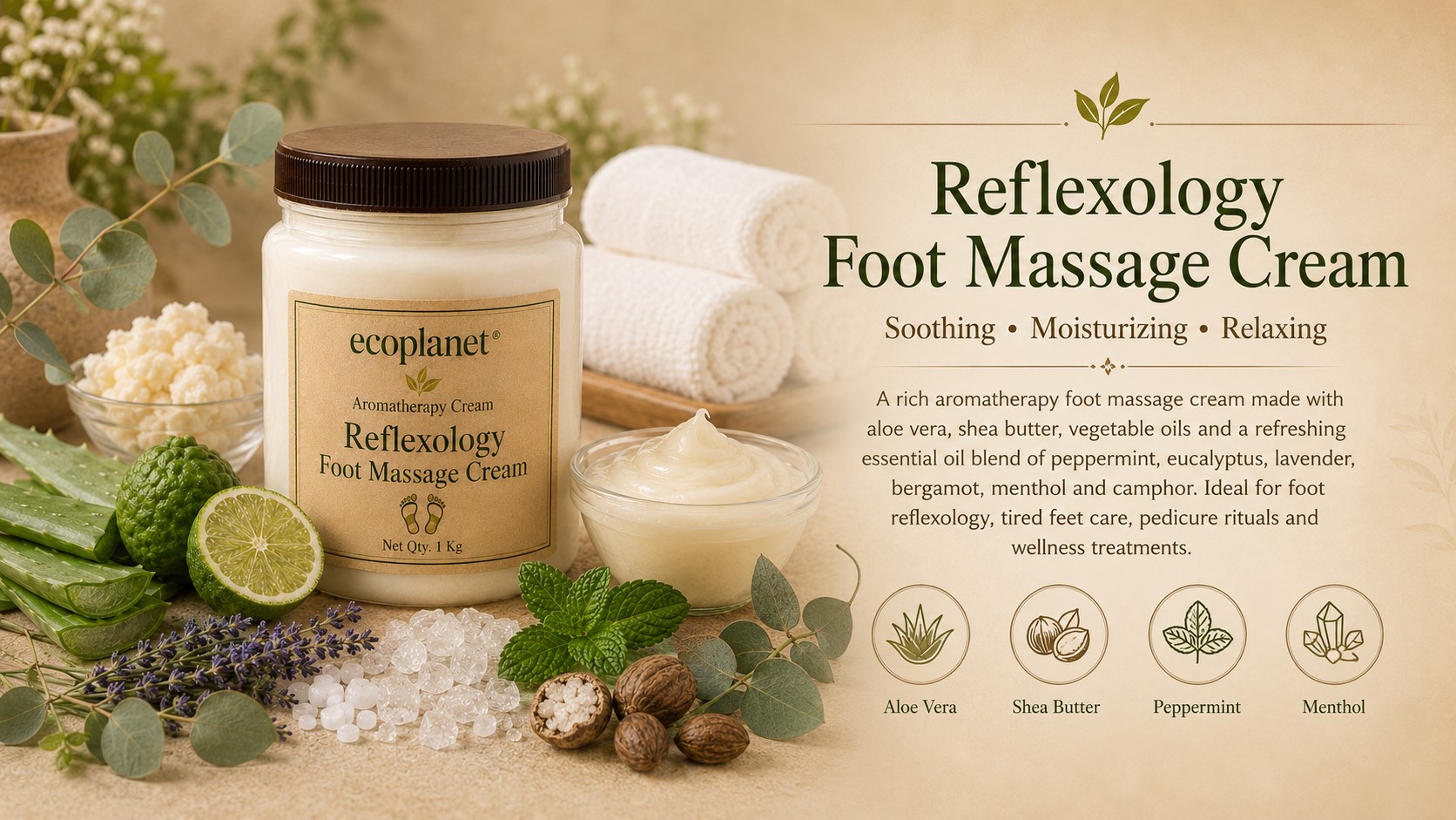 ecoplanet reflexology foot massage cream